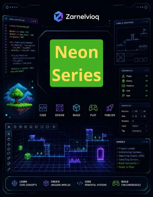 neon series title Zarnelvioq